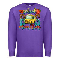 Purple school bus monitor Premium Sweatshirt - NancyCooperArtShop