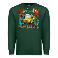 Sports Green school bus monitor Premium Sweatshirt - NancyCooperArtShop