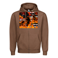 Chestnut firefighter thin red lin Zipper Hoodie - LillyAllenDesigns