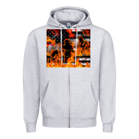 Heather Grey firefighter thin red lin Zipper Hoodie - LillyAllenDesigns