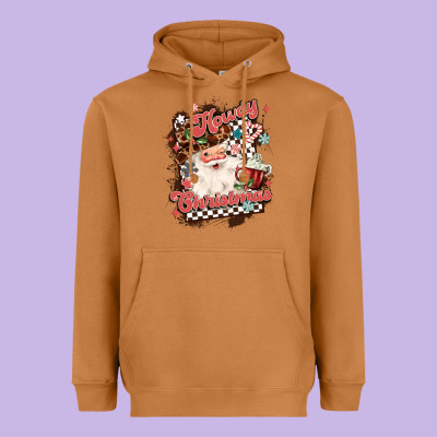 Western Howdy Christmas Heavyweight Hoodie Designed By Maliassmallbusiness