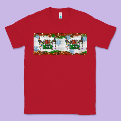 Oh Deer Christmas Classic Tee Designed By Artiststas