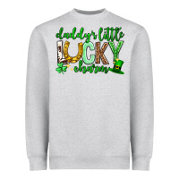 Heather Grey St. Patrick's Day Daddy's little lucky charm Heavyweight Sweatshirt - Neo Western