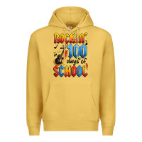 Antique Gold rockin' 100 days of school Premium Hoodie - Artiststas