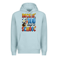 Blue Mist rockin' 100 days of school Premium Hoodie - Artiststas