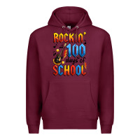 Burgundy rockin' 100 days of school Premium Hoodie - Artiststas