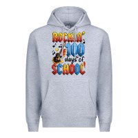 Heather Grey rockin' 100 days of school Premium Hoodie - Artiststas