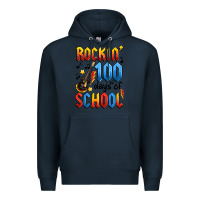 Navy rockin' 100 days of school Premium Hoodie - Artiststas