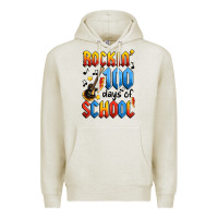 Oatmeal Heather rockin' 100 days of school Premium Hoodie - Artiststas