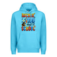 Ocean Blue rockin' 100 days of school Premium Hoodie - Artiststas