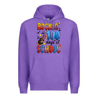 Purple rockin' 100 days of school Premium Hoodie - Artiststas