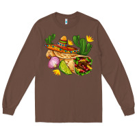 Chestnut burrito  with sombrero and union with cactus Long Sleeve Tee - AdoDesignShop