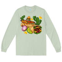 Matcha burrito  with sombrero and union with cactus Long Sleeve Tee - AdoDesignShop