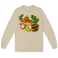 Mushroom burrito  with sombrero and union with cactus Long Sleeve Tee - AdoDesignShop