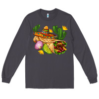 Smoke burrito  with sombrero and union with cactus Long Sleeve Tee - AdoDesignShop