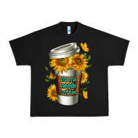 Black Mama Needs Coffee Cup Urban Heavy Tee - FaDigitalArtStudio