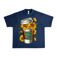 Navy Mama Needs Coffee Cup Urban Heavy Tee - FaDigitalArtStudio