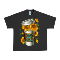 Pigment Black Mama Needs Coffee Cup Urban Heavy Tee - FaDigitalArtStudio