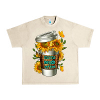 Sandshell Mama Needs Coffee Cup Urban Heavy Tee - FaDigitalArtStudio