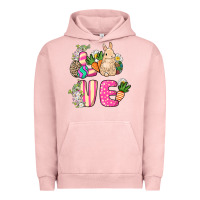 Pigment Salmon Love Easter Urban Hoodie - NancyCooperArtShop