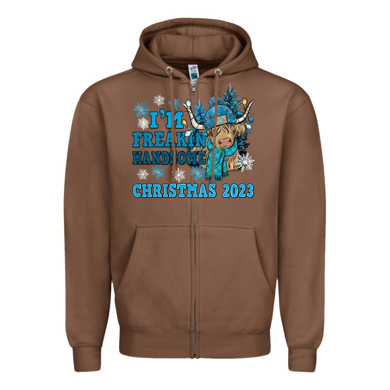 Im Freakin Freezin Christmas 2023 Zipper Hoodie by NancyCooperArtShop | Teevron