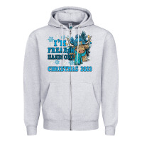 Heather Grey im freakin freezin christmas 2023 Zipper Hoodie - NancyCooperArtShop