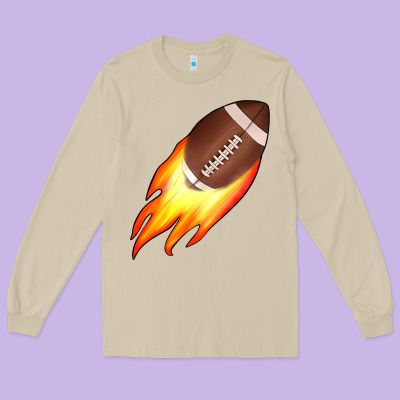 American Football Long Sleeve Tee Designed By Jahusdesignshop