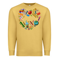 Antique Gold teacher heart custom Premium Sweatshirt - NancyCooperArtShop