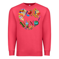 Cardinal teacher heart custom Premium Sweatshirt - NancyCooperArtShop