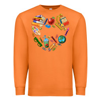 Carrot teacher heart custom Premium Sweatshirt - NancyCooperArtShop