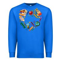 True Royal teacher heart custom Premium Sweatshirt - NancyCooperArtShop