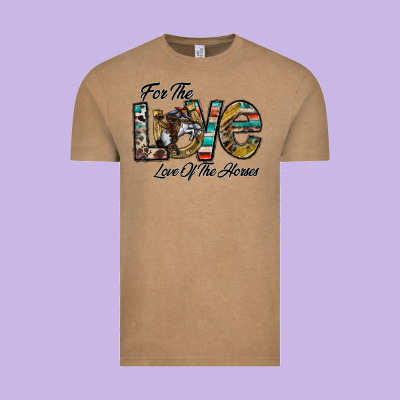 For The Love Love Of The Horses Vintage Tee Designed By Cowhidedigitalart