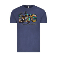 Vintage Denim for the love love of the horses Vintage Tee - CowhideDigitalArt