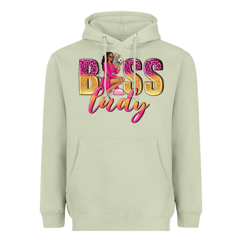 Boss Lady Afro Woman Heavyweight Hoodie by NancyCooperArtShop | Teevron