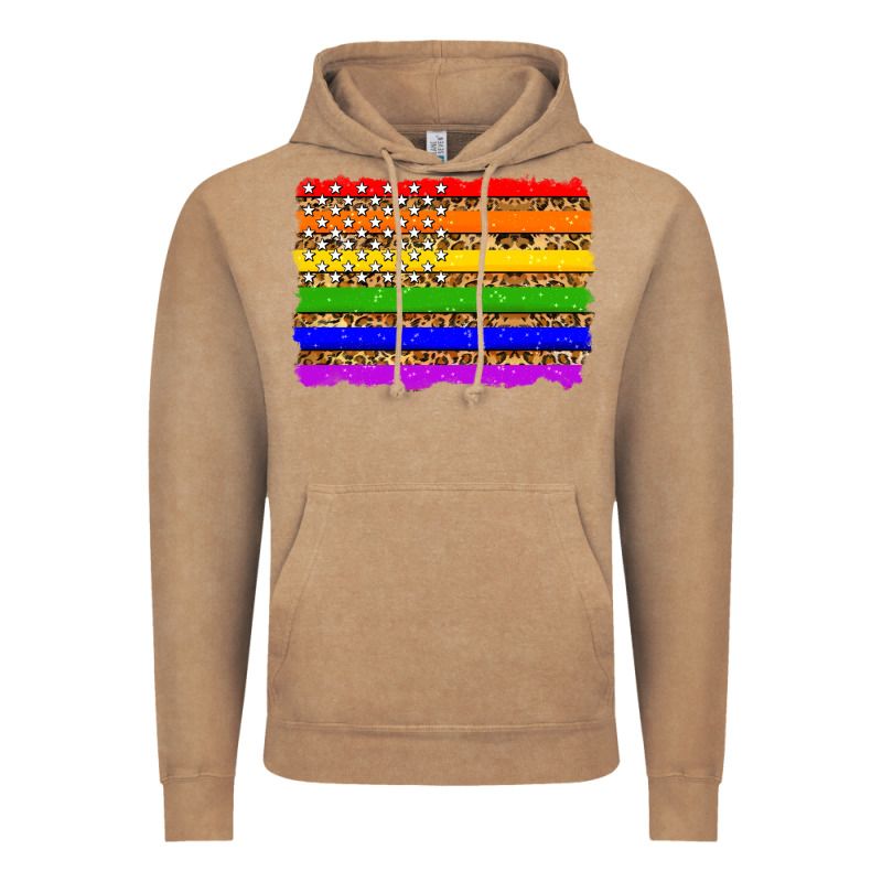 Lgbtq And Usa Flag Vintage Hoodie by Zillion Design Studio | Teevron
