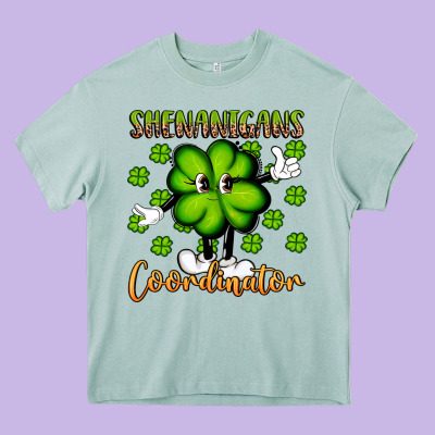 Shenanigans Coordinator St Patrick S Day Artiststas Heavy Core Tee Designed By Artiststas