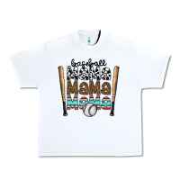 White baseball mama mama mama Urban Heavy Tee - CowhideDigitalArt