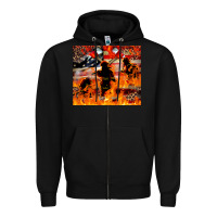 Black Western Firefighters With Thin Red Line Zipper Hoodie - LillyAllenDesigns