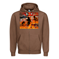 Chestnut Western Firefighters With Thin Red Line Zipper Hoodie - LillyAllenDesigns