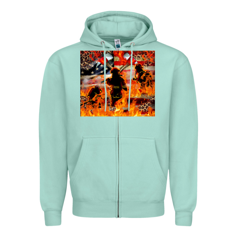 Western Firefighters With Thin Red Line Zipper Hoodie by LillyAllenDesigns | Teevron