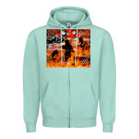 Seafoam Western Firefighters With Thin Red Line Zipper Hoodie - LillyAllenDesigns