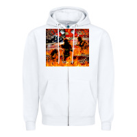White Western Firefighters With Thin Red Line Zipper Hoodie - LillyAllenDesigns