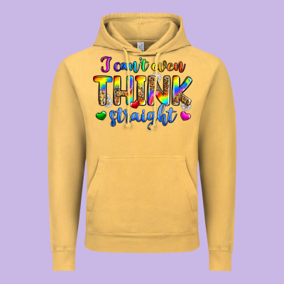 I Can't Even Think Straight Vintage Hoodie Designed By Zillion Design Studio
