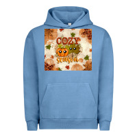 Pigment Pebble Blue Fall Cozy Season Urban Hoodie - texasbilliewilder