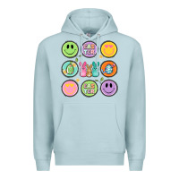 Blue Mist easter day smiley faces Premium Hoodie - Artiststas