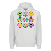 Dove Grey easter day smiley faces Premium Hoodie - Artiststas
