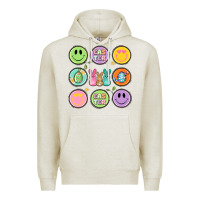 Oatmeal Heather easter day smiley faces Premium Hoodie - Artiststas