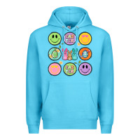 Ocean Blue easter day smiley faces Premium Hoodie - Artiststas