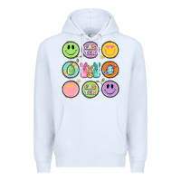 White easter day smiley faces Premium Hoodie - Artiststas