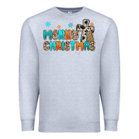 Heather Grey western merry christmas Premium Sweatshirt - MaliasSmallBusiness